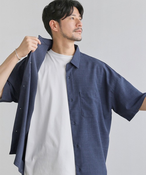 SPU(スプ)の「日本製Naturemier(TM)シャンブレーレギュラーカラーシャツ(シャツ/ブラウス・メンズ・ベージュ/サックスブルー/ライトグレー/ネイビー・L/M/XL)」の21枚目の写真