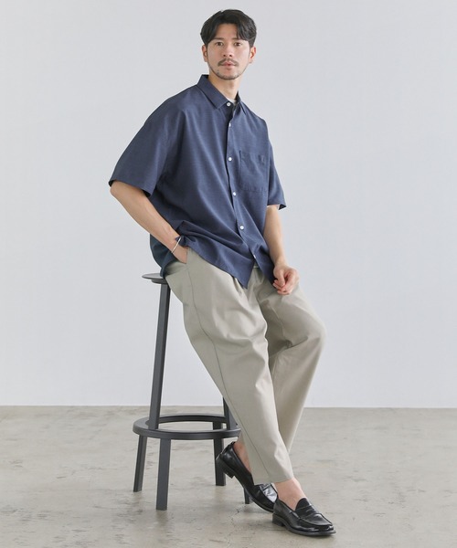 SPU(スプ)の「日本製Naturemier(TM)シャンブレーレギュラーカラーシャツ(シャツ/ブラウス・メンズ・ベージュ/サックスブルー/ライトグレー/ネイビー・L/M/XL)」の22枚目の写真