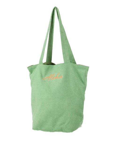 anap mimpi（アナップミンピ）の「パイルALOHA刺繍トートバッグ（トートバッグ・レディース・ベージュ系その他/ネイビー/ミント・FREE）」の12枚目の写真
