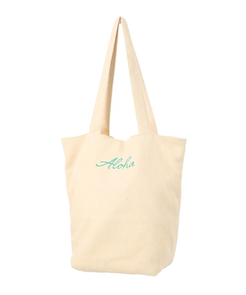 anap mimpi（アナップミンピ）の「パイルALOHA刺繍トートバッグ（トートバッグ・レディース・ベージュ系その他/ネイビー/ミント・FREE）」の13枚目の写真
