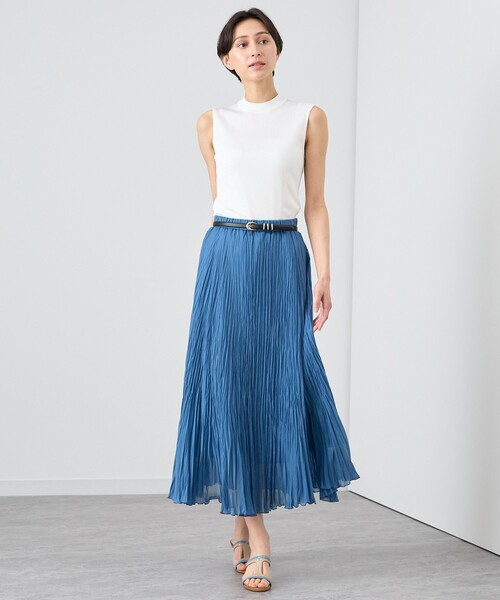 ANAYI アナイ 24SS シルクコットンローンプリーツスカート 36 ANAYI（アナイ）の「シルクコットンローンプリーツスカート（スカート