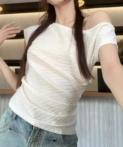 tシャツ アシメオフショルダーT レディース tシャツ アシメオフショルダーT レディース : ZOZOTOWN Yahoo!店