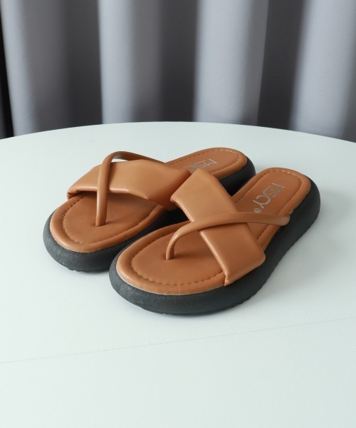 Miniministore(ミニミニストア)の「トングサンダル 厚底サンダル 美脚 夏靴(サンダル・レディース・キャメル/ブラック/アイボリー・25.0cm/24.5cm/24.0cm/23.5cm/23.0cm/22.5cm)」の14枚目の写真