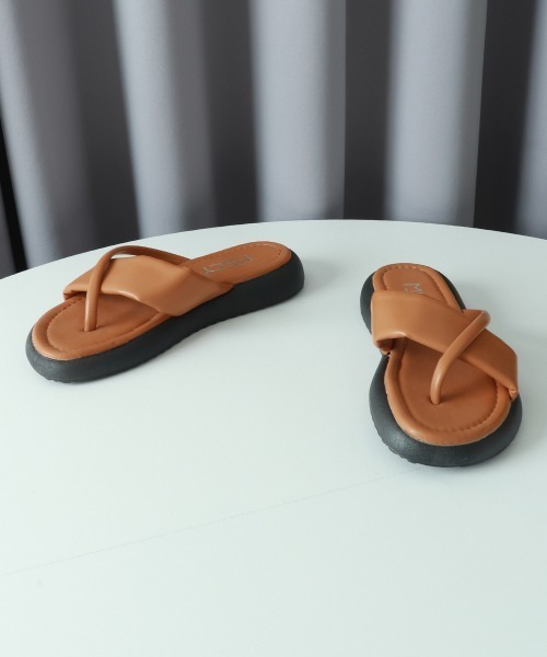 Miniministore(ミニミニストア)の「トングサンダル 厚底サンダル 美脚 夏靴(サンダル・レディース・キャメル/ブラック/アイボリー・25.0cm/24.5cm/24.0cm/23.5cm/23.0cm/22.5cm)」の15枚目の写真