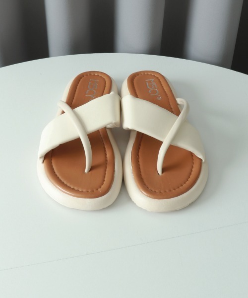 Miniministore(ミニミニストア)の「トングサンダル 厚底サンダル 美脚 夏靴(サンダル・レディース・キャメル/ブラック/アイボリー・25.0cm/24.5cm/24.0cm/23.5cm/23.0cm/22.5cm)」の5枚目の写真