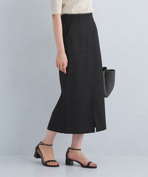 green label relaxing（グリーンレーベルリラクシング）の「［size SHORT/TALLあり］キチントボトムス  Iライン スカート（スカート・レディース・ブラック/パープル/ベージュ・40/38/36/SHORT/TALL）」の14枚目の写真