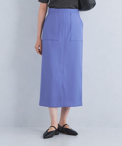 green label relaxing（グリーンレーベルリラクシング）の「［size SHORT/TALLあり］キチントボトムス  Iライン スカート（スカート・レディース・ブラック/パープル/ベージュ・40/38/36/SHORT/TALL）」の18枚目の写真