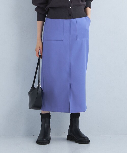 green label relaxing（グリーンレーベルリラクシング）の「［size SHORT/TALLあり］キチントボトムス  Iライン スカート（スカート・レディース・ブラック/パープル/ベージュ・40/38/36/SHORT/TALL）」の22枚目の写真