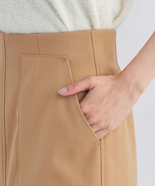 green label relaxing（グリーンレーベルリラクシング）の「［size SHORT/TALLあり］キチントボトムス  Iライン スカート（スカート・レディース・ブラック/パープル/ベージュ・40/38/36/SHORT/TALL）」の8枚目の写真