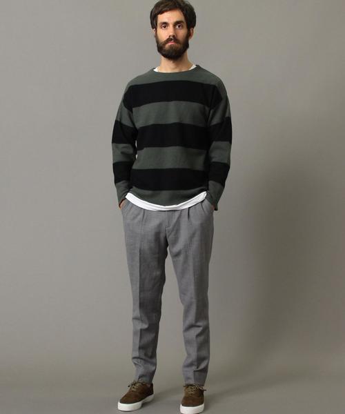 BEAUTY&YOUTH UNITED ARROWS（ビューティーアンドユースユナイテッドアローズ）の「BY ∴ テックフラノ 1プリーツ ワイド テーパードパンツ ◆（スラックス・メンズ・グレー/ネイビー・MEDIUM/X-LARGE/SMALL/LARGE）」の8枚目の写真