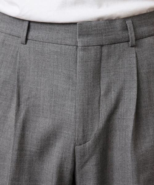 BEAUTY&YOUTH UNITED ARROWS（ビューティーアンドユースユナイテッドアローズ）の「BY ∴ テックフラノ 1プリーツ ワイド テーパードパンツ ◆（スラックス・メンズ・グレー/ネイビー・MEDIUM/X-LARGE/SMALL/LARGE）」の9枚目の写真