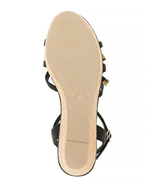 JELLY BEANS（ジェリービーンズ）の「アシンメトリーリボンストラップウエッジサンダル(217-30335)JELLY BEANS(ジェリービーンズ)（サンダル・レディース・ブラック/ホワイト/プラチナム・S/M/L）」の10枚目の写真