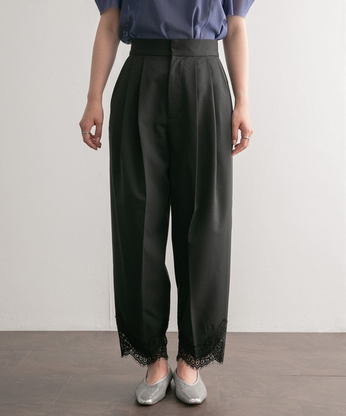 セール】レースヘムクロップドパンツ（その他パンツ）｜KBF