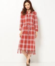 KIIRA | KiiRAチェックレースアップワンピース/BCKiiRA CHK LACE-UP OP◆(ワンピース)