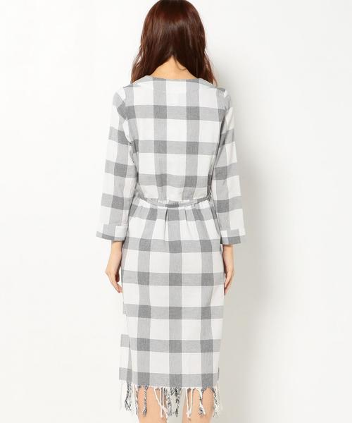 KIIRA（キーラ）の「KiiRAチェックレースアップワンピース/BCKiiRA CHK LACE-UP OP◆（ワンピース・レディース・ホワイト/レッド・フリー）」の11枚目の写真