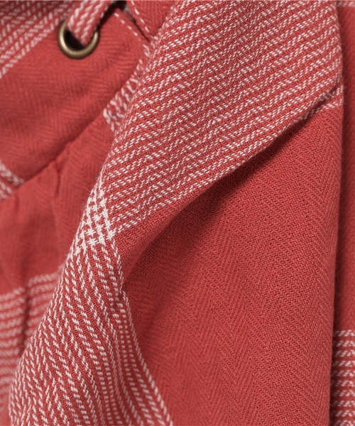 KIIRA（キーラ）の「KiiRAチェックレースアップワンピース/BCKiiRA CHK LACE-UP OP◆（ワンピース・レディース・ホワイト/レッド・フリー）」の4枚目の写真