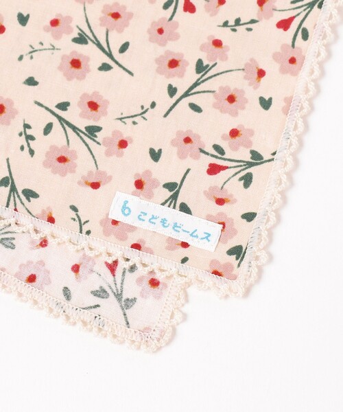 こども ビームス（コドモビームス）の「こども ビームス / 花柄 ハンカチ（ハンカチ/ハンドタオル・キッズ・ブルー系その他/ベージュ・ONE SIZE）」の3枚目の写真