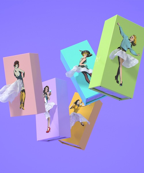 「SPEXTRUM/スペクトラム」Flapper tissue Tissue UP Girl フラッパー・ティッシュボックス（インテリア雑貨）｜SPEXTRUM（スペクトラム）