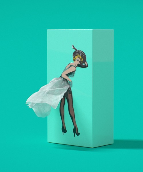 「SPEXTRUM/スペクトラム」Flapper tissue Tissue UP Girl フラッパー・ティッシュボックス（インテリア雑貨）｜SPEXTRUM（スペクトラム）