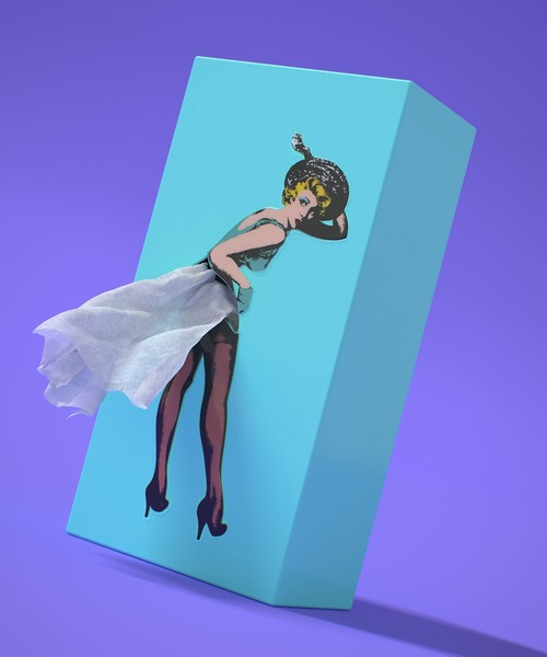 「SPEXTRUM/スペクトラム」Flapper tissue Tissue UP Girl フラッパー・ティッシュボックス（インテリア雑貨）｜SPEXTRUM（スペクトラム）