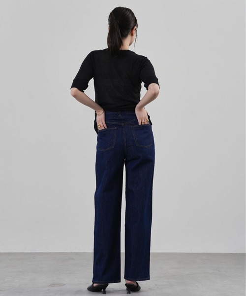 1chaku.（イッチャク）の「ストレートデニムワイドパンツ（デニムパンツ・レディース・ブラック/インディゴブルー・マルチサイズ）」の19枚目の写真