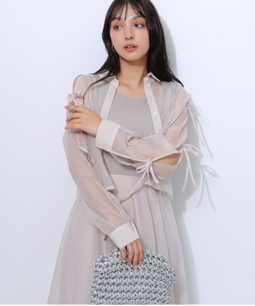 Rirandture - リランドチュール ★ スリット リボン シャツ Rirandture（リランドチュール）の「スリットリボンシャツ