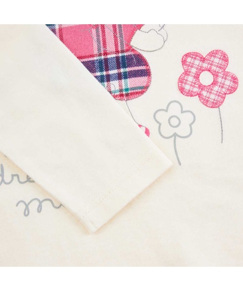 KP（ケーピー）の「うさぎチェックアップリケ長袖Tシャツ(80～140)（Tシャツ/カットソー・キッズ・パープル/オフホワイト・80ｃｍ/90cm/100cm/110cm/120cm/130cm/140cm）」の9枚目の写真
