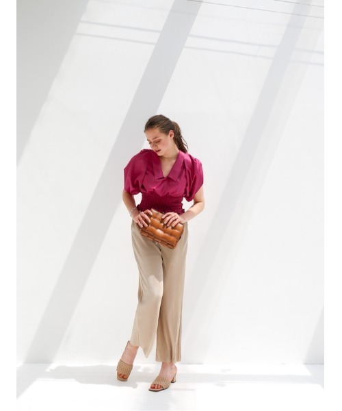 Katrin TOKYO(カトリーントーキョー)の「shiny pleats pants(その他パンツ・レディース・ダークオレンジ/ライトグリーン/ベージュ/ブラック/ライラック・FREE)」の8枚目の写真