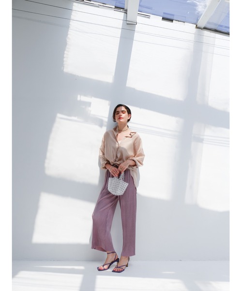 Katrin TOKYO(カトリーントーキョー)の「shiny pleats pants(その他パンツ・レディース・ダークオレンジ/ライトグリーン/ベージュ/ブラック/ライラック・FREE)」の22枚目の写真