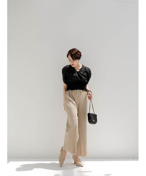 Katrin TOKYO(カトリーントーキョー)の「shiny pleats pants(その他パンツ・レディース・ダークオレンジ/ライトグリーン/ベージュ/ブラック/ライラック・FREE)」の12枚目の写真