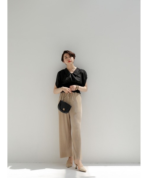 Katrin TOKYO(カトリーントーキョー)の「shiny pleats pants(その他パンツ・レディース・ダークオレンジ/ライトグリーン/ベージュ/ブラック/ライラック・FREE)」の9枚目の写真