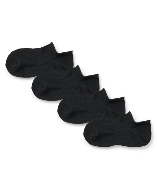 無印良品（ムジルシリョウヒン）の「婦人　足なり直角　スニーカーイン（４足組）（ソックス/靴下・レディース・ホワイト/ブラック・23-25cm）」の2枚目の写真