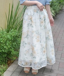 axes femme | 花柄シアージャカードスカート(スカート)