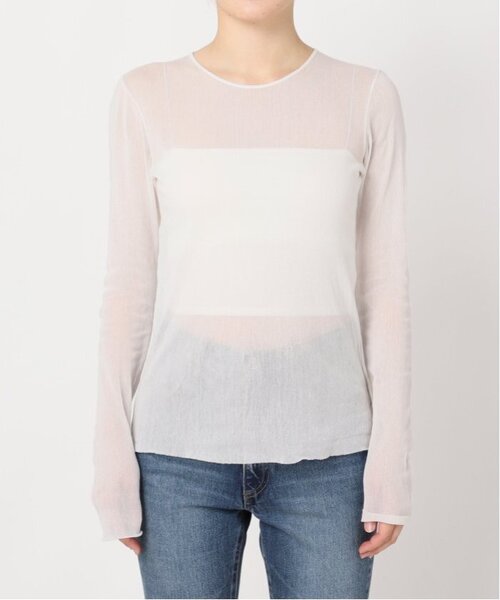 【plage】 MeshSheerロンT ホワイト Plage｜大人気！Mesh Sheer ロンTの再入荷＆おすすめアイテムを