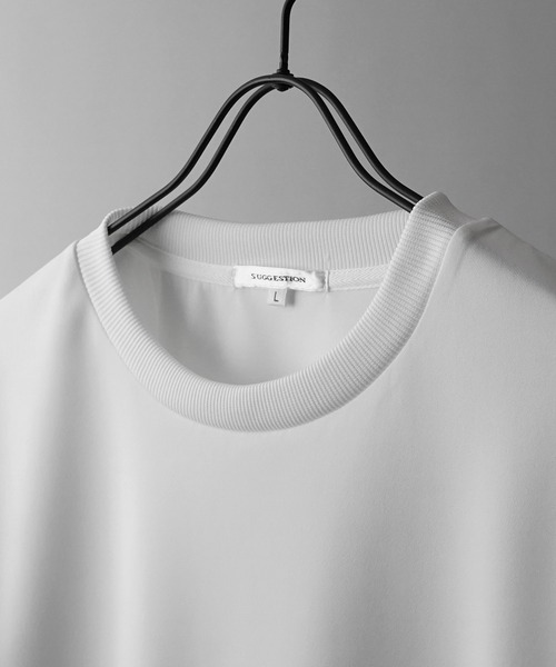 Confirm(コンファーム)の「異素材切替Tシャツ(Tシャツ/カットソー・メンズ・ブラック/ホワイト/グレー・L/M)」の6枚目の写真