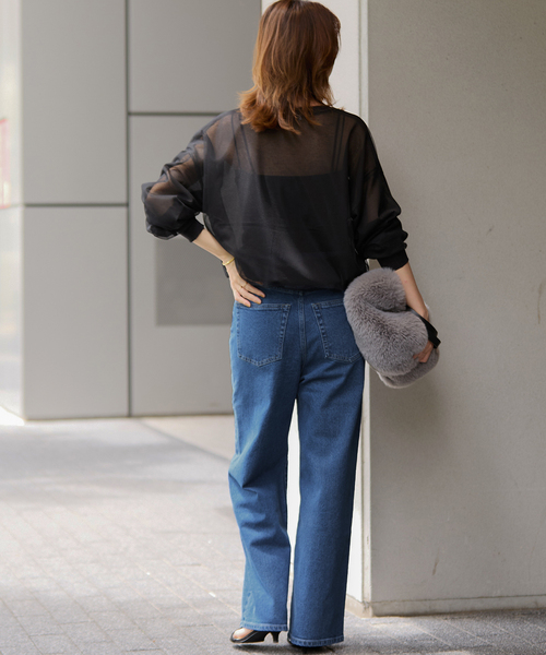 JOURNAL STANDARD relume（ジャーナルスタンダード　レリューム）の「《追加》ストレッチデニムストレート 5ポケット（デニムパンツ・レディース・ブルー系その他/ライトブルー・40/38/36）」の17枚目の写真