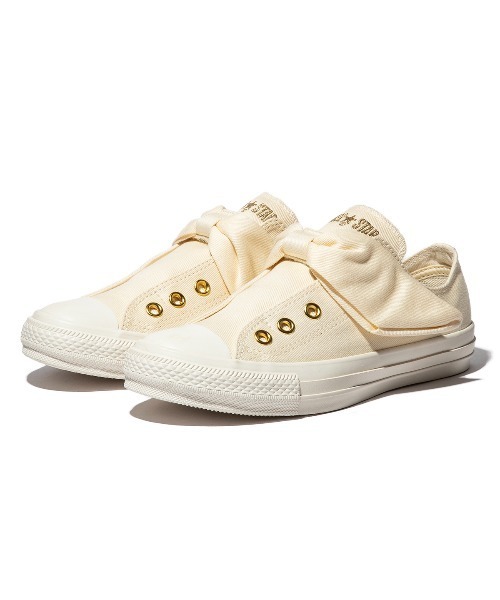 コンバース ALL STAR リボンストラップ OX ゴールドの差し色が◎ CONVERSE コンバース オールスター リボンストラップ OX