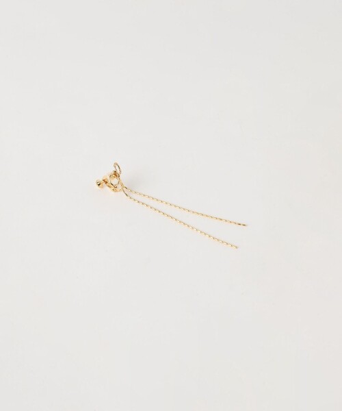 green label relaxing（グリーンレーベルリラクシング）の「リボン ボールチェーン イヤリング（イヤリング・レディース・ゴールド/シルバー・FREE）」の5枚目の写真