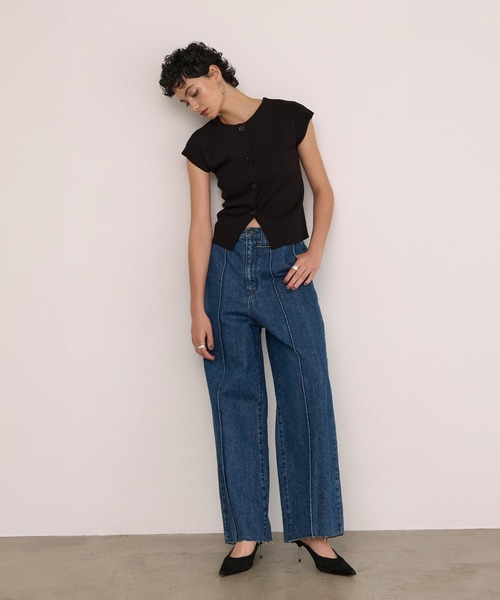 【セール】2way Button Knit Tops（ニット/セーター）｜MIELI INVARIANT（ミエリインヴァリアント）