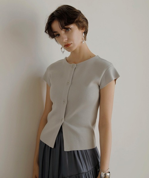 【セール】2way Button Knit Tops（ニット/セーター）｜MIELI INVARIANT（ミエリインヴァリアント）