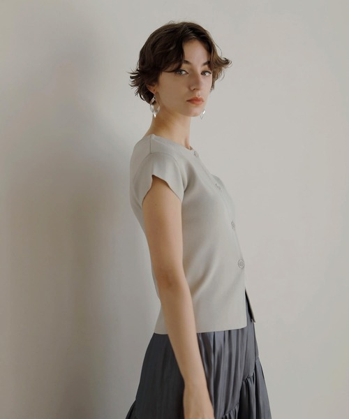【セール】2way Button Knit Tops（ニット/セーター）｜MIELI INVARIANT（ミエリインヴァリアント）
