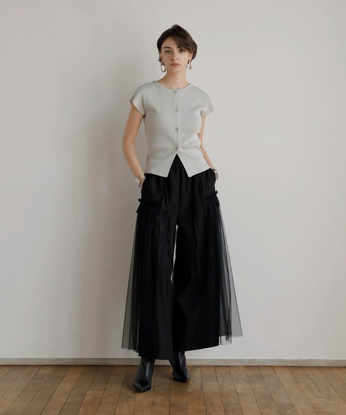 【セール】2way Button Knit Tops（ニット/セーター）｜MIELI INVARIANT（ミエリインヴァリアント）