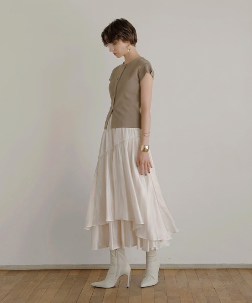 【セール】2way Button Knit Tops（ニット/セーター）｜MIELI INVARIANT（ミエリインヴァリアント）