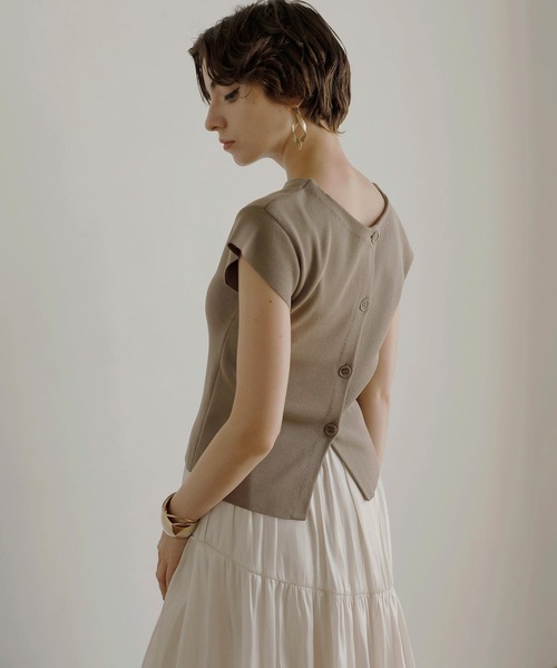 【セール】2way Button Knit Tops（ニット/セーター）｜MIELI INVARIANT（ミエリインヴァリアント）