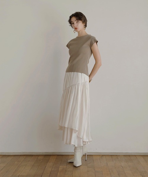 【セール】2way Button Knit Tops（ニット/セーター）｜MIELI INVARIANT（ミエリインヴァリアント）