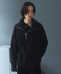 HARE | レイヤードハーフZIPニット(HARE)(ニット/セーター)