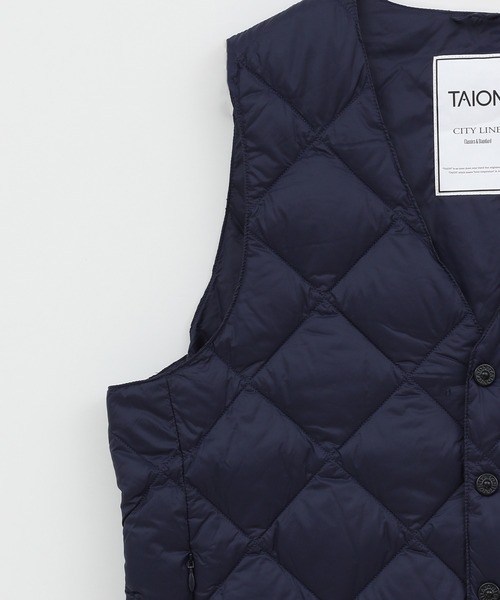 CROWDED CLOSET（クラウデッドクローゼット）の「【TAION/タイオン】シティ シングル ダウンジレ（ベスト・メンズ・ブラック/ネイビー・03/02）」の4枚目の写真