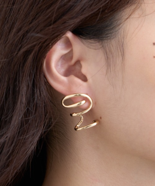 CIAOPANIC TYPY（チャオパニックティピー）の「lilメタルスパイラルピアス（ピアス（両耳用）・レディース・ゴールド/シルバー・ONE SIZE）」の3枚目の写真