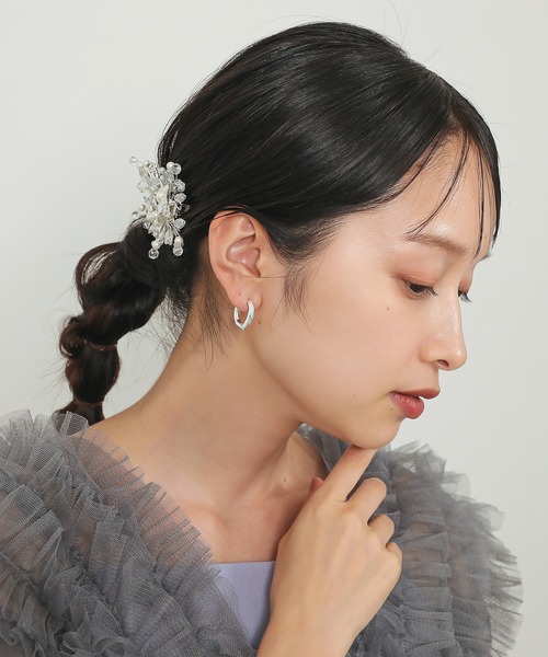 Kana(カナ)の「ダブル ライン クロス ピアス 結婚式 お呼ばれ オケージョン(ピアス(両耳用)・レディース・シルバー/ゴールド・フリー)」の3枚目の写真