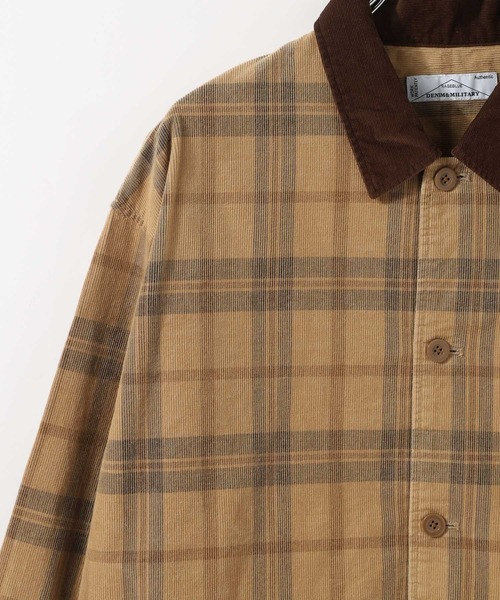 RAGEBLUE（レイジブルー）の「ヴィンテージライク/襟コーデュロイオーバーサイズチェックシャツ（シャツ/ブラウス・メンズ・グリーン系その他/ブラウン系その他・LARGE/MEDIUM）」の6枚目の写真